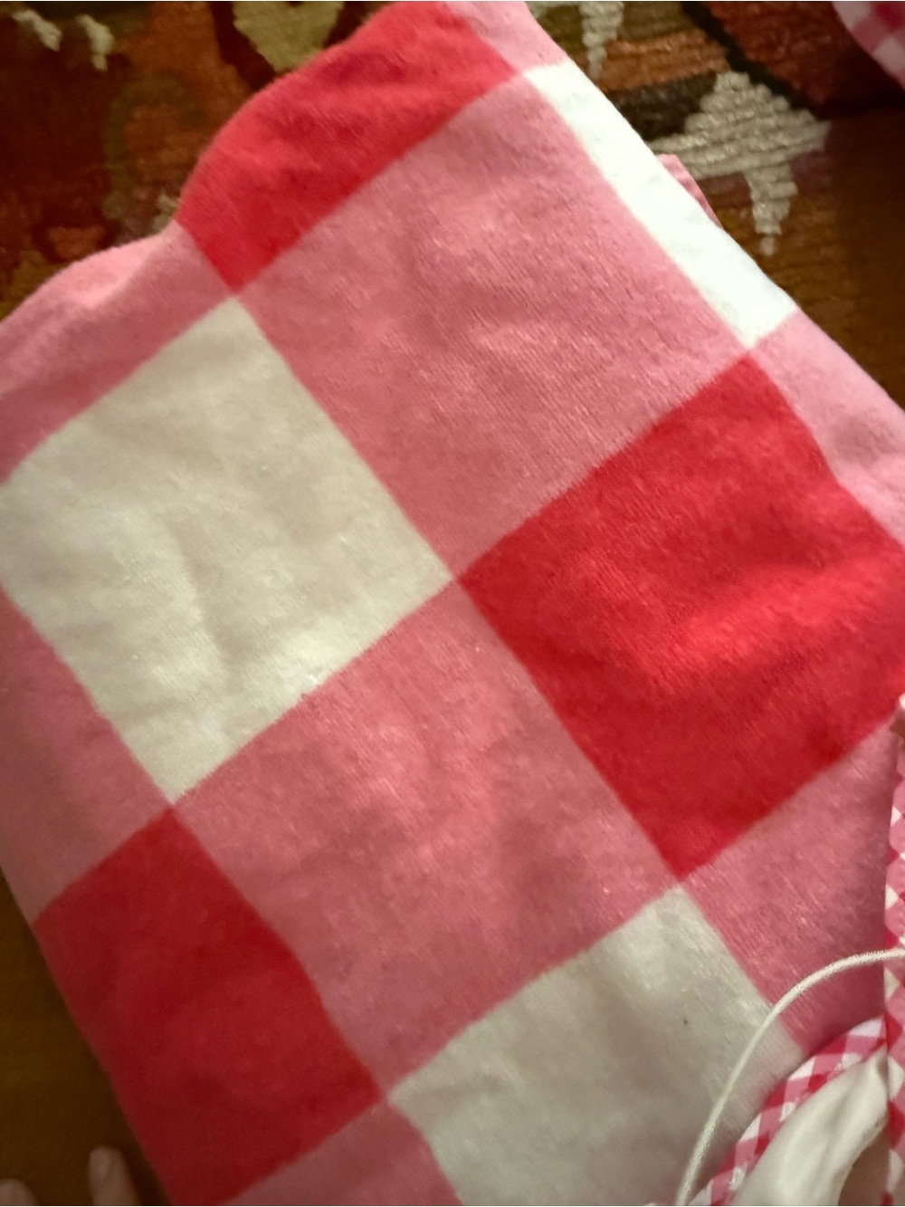 Lands End Draper James WHOLE LOOK! Pink Gingham Tote & Matching Swim Set size 8 - Picture 8 of 8